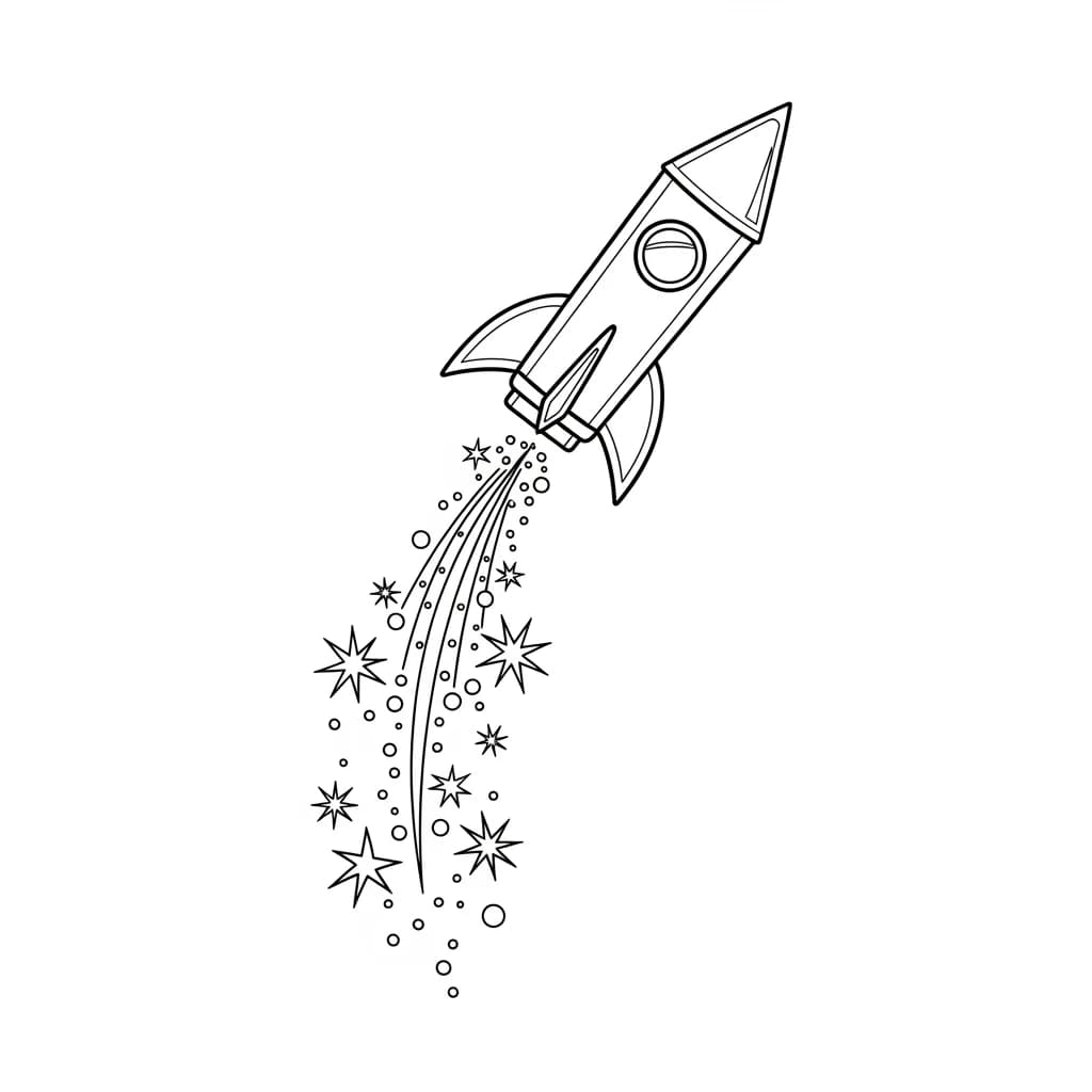 desenho de fogos de artifício para colorir