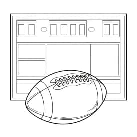 desenho de futebol para colorir