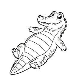 desenho de jacaré para colorir