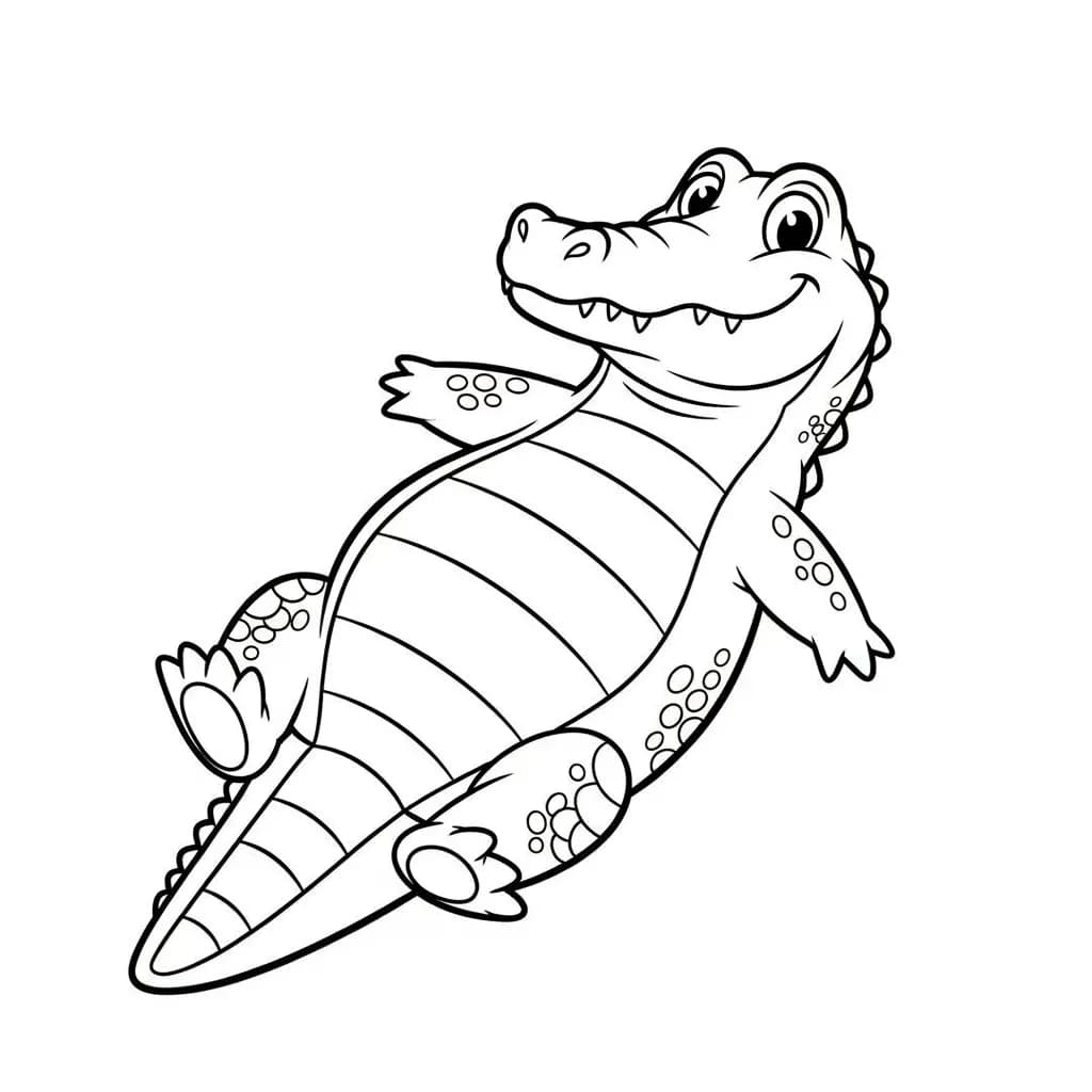 desenho de jacaré para colorir