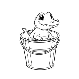 desenho de jacaré para colorir