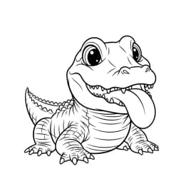 desenho de jacaré para colorir