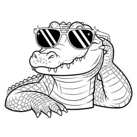 desenho de jacaré para colorir