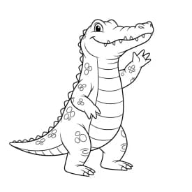 desenho de jacaré para colorir