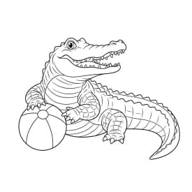 desenho de jacaré para colorir