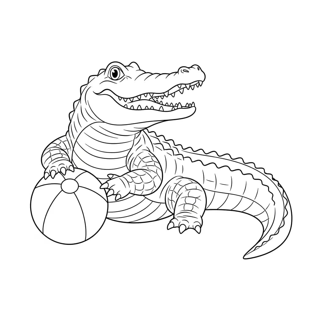 desenho de jacaré para colorir