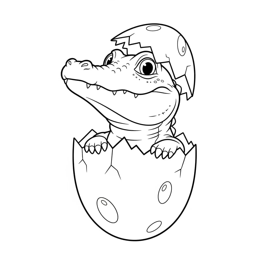 desenho de jacaré para colorir