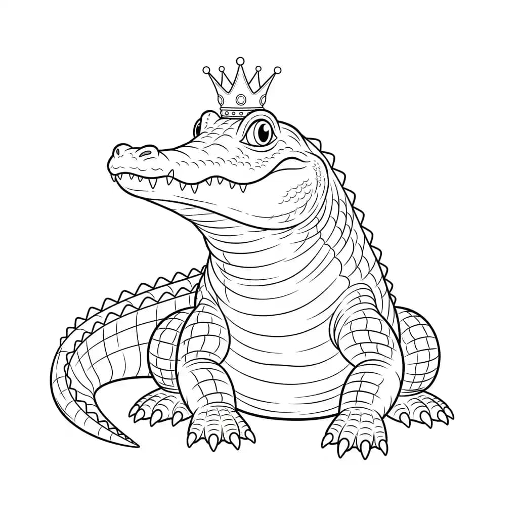 desenho de jacaré para colorir