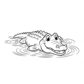 desenho de jacaré para colorir
