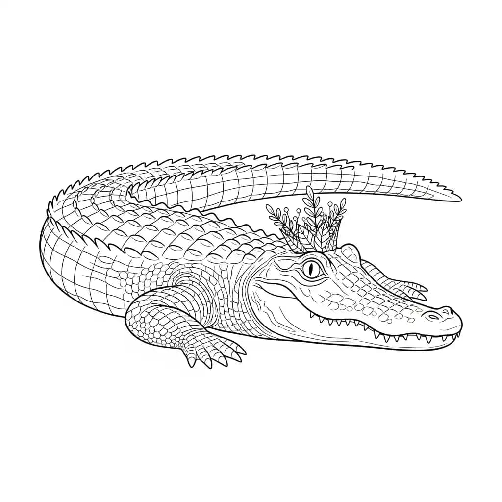 desenho de jacaré para colorir