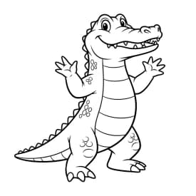 desenho de jacaré para colorir