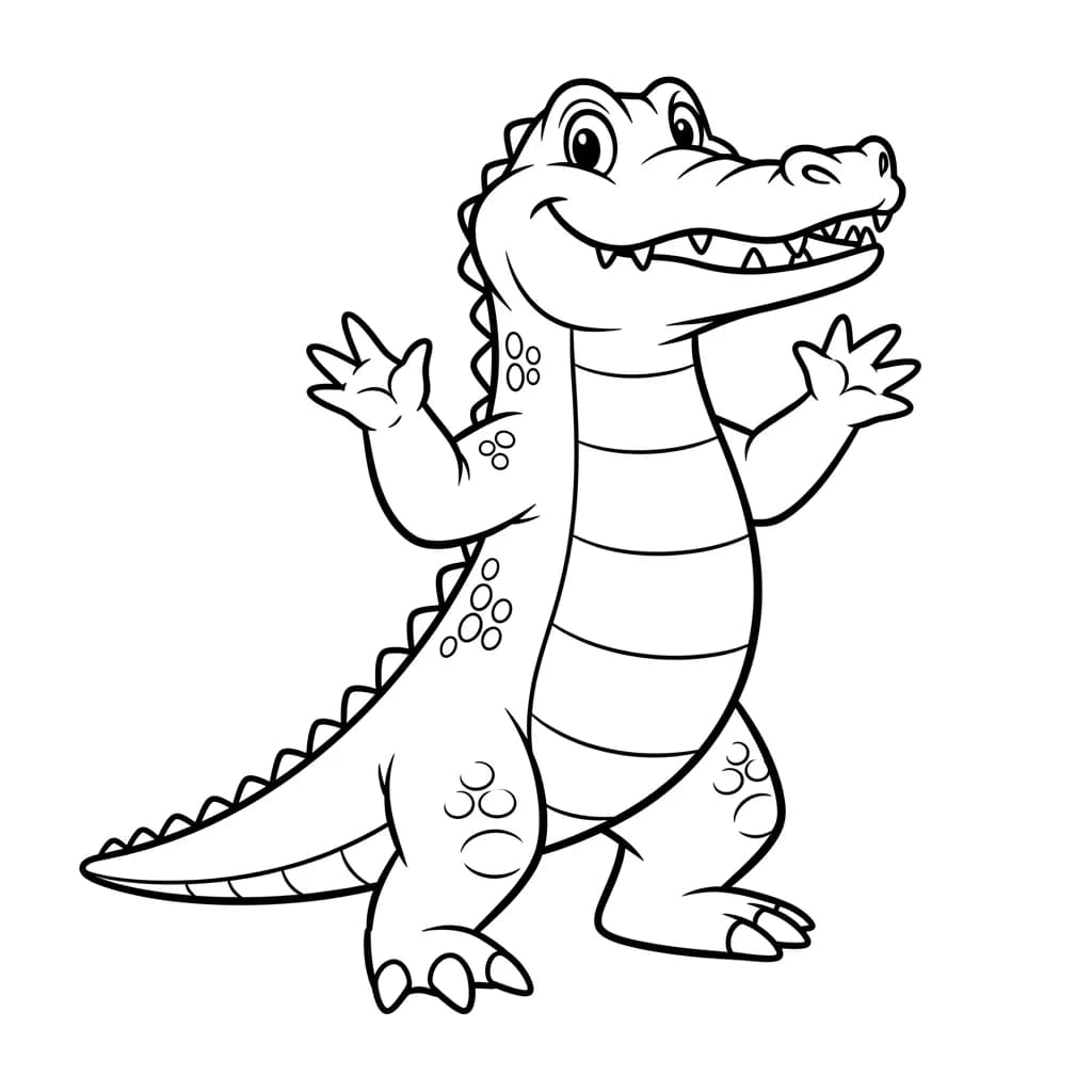 desenho de jacaré para colorir