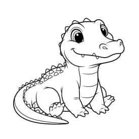 desenho de jacaré para colorir