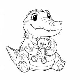 desenho de jacaré para colorir