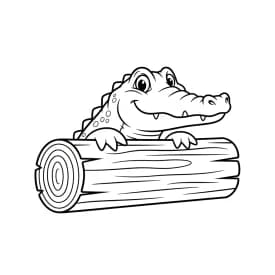 desenho de jacaré para colorir