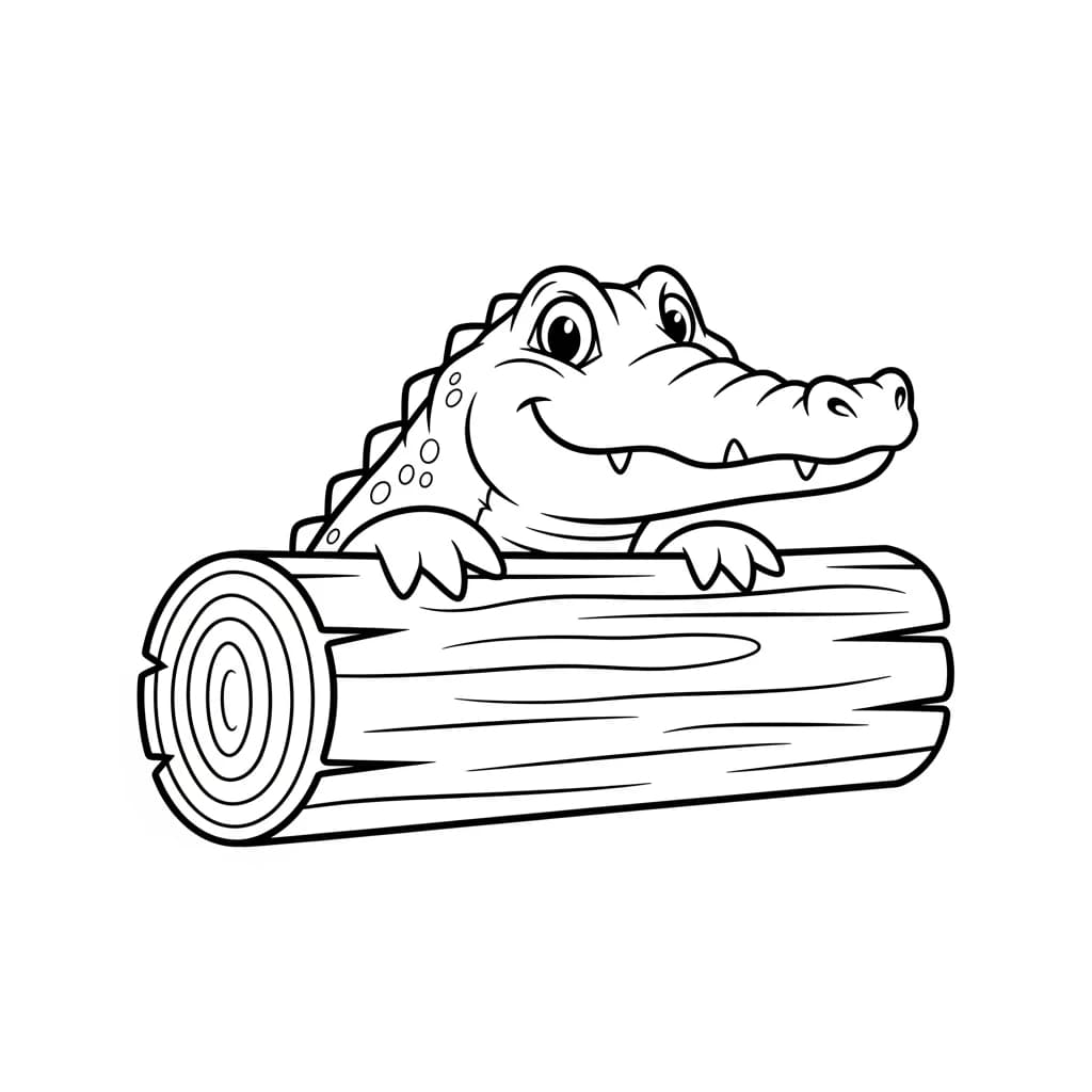 desenho de jacaré para colorir