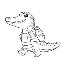 desenho de jacaré para colorir