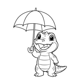 desenho de jacaré para colorir