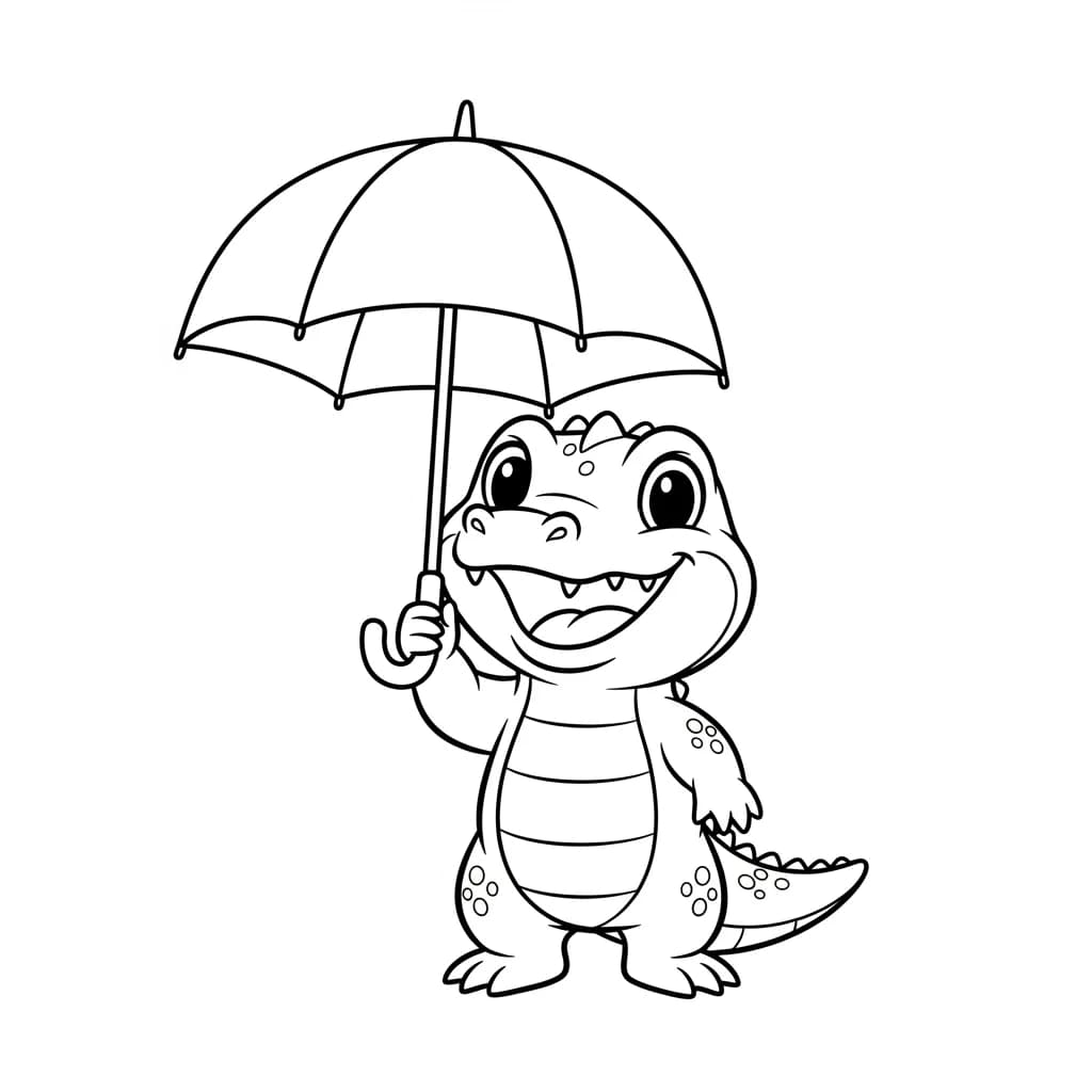 desenho de jacaré para colorir