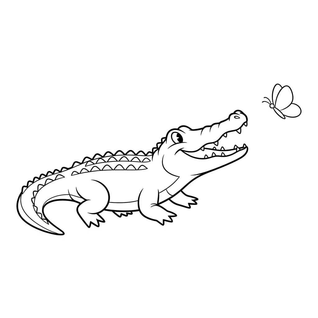 desenho de jacaré para colorir