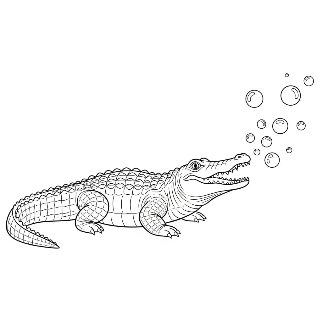 desenho de jacaré para colorir