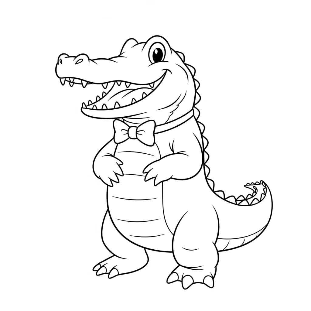 desenho de jacaré para colorir