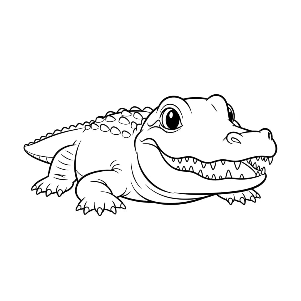 desenho de jacaré para colorir