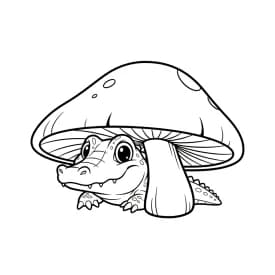 desenho de jacaré para colorir