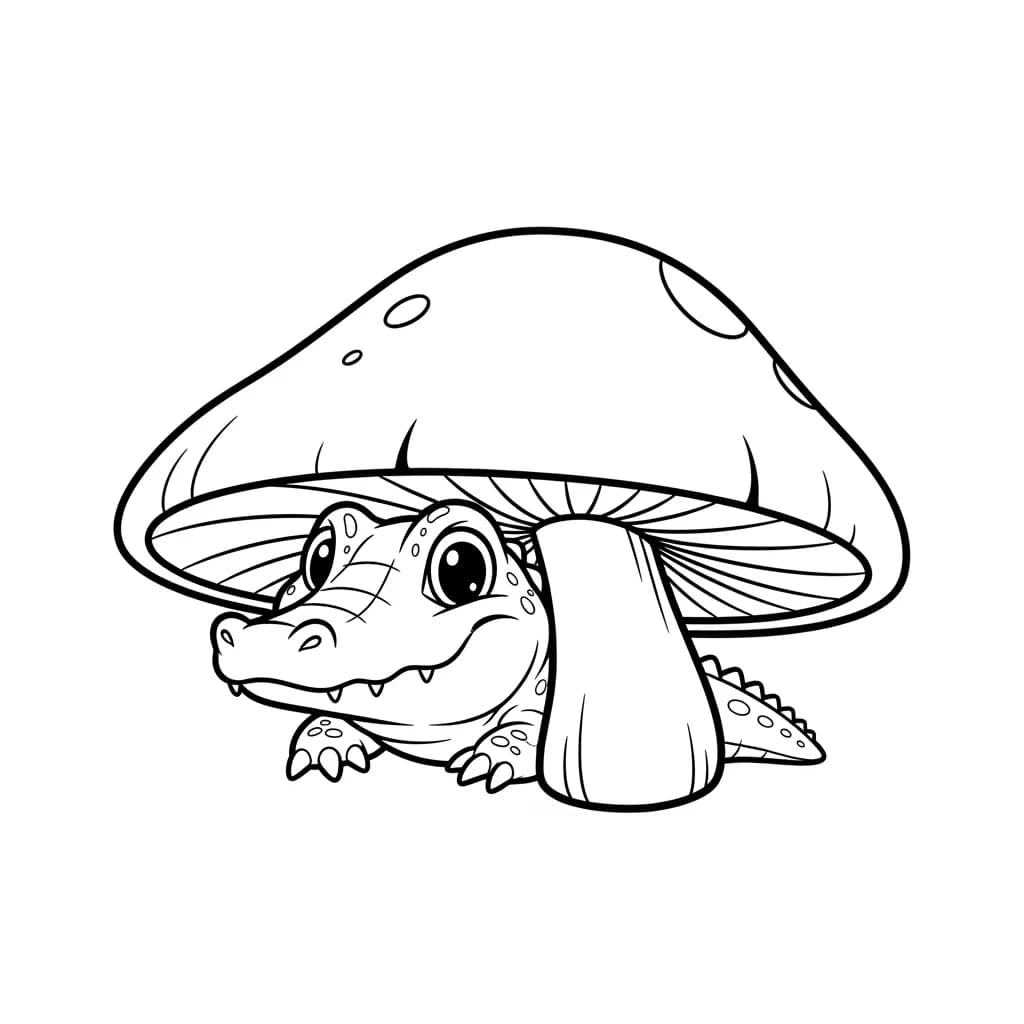 desenho de jacaré para colorir