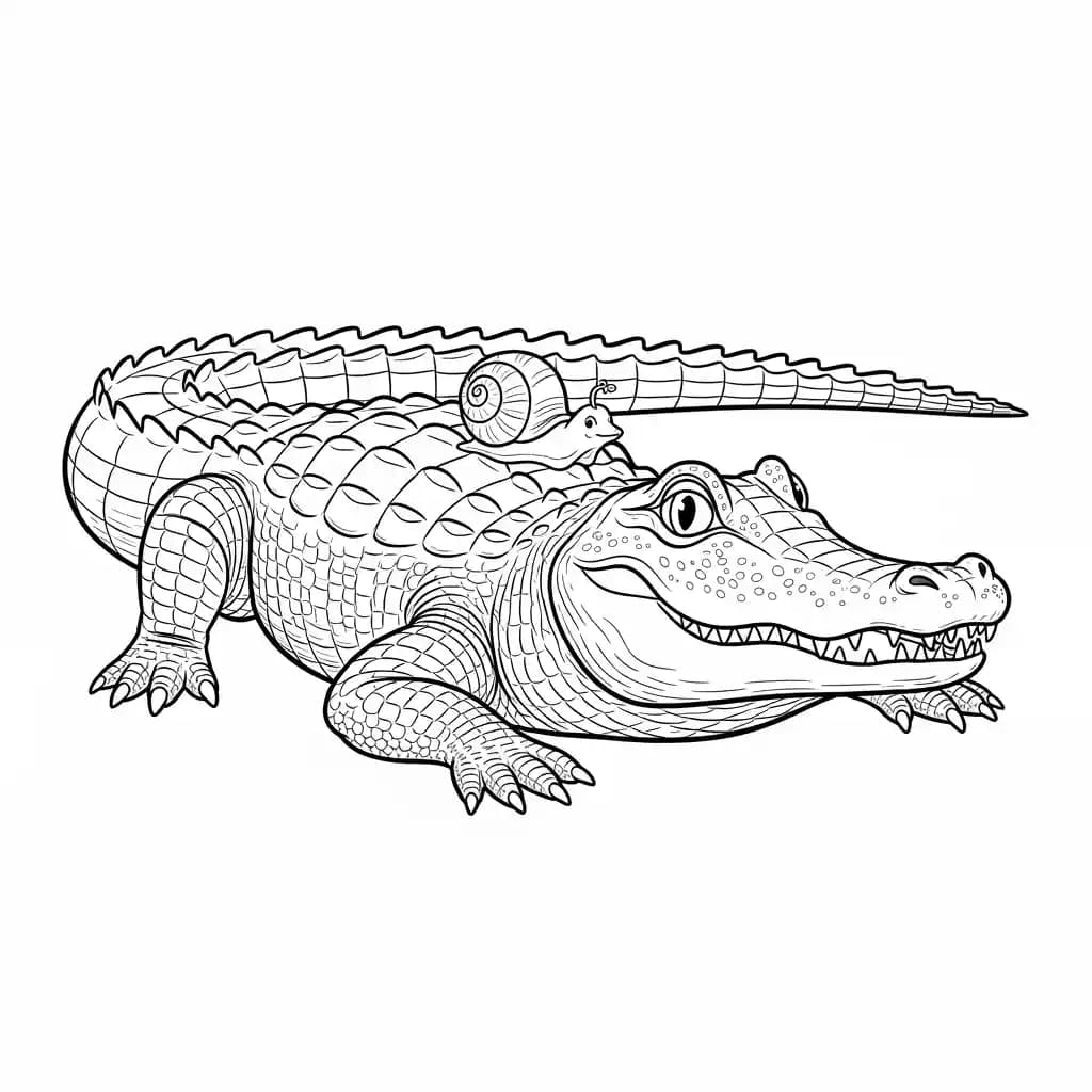 desenho de jacaré para colorir