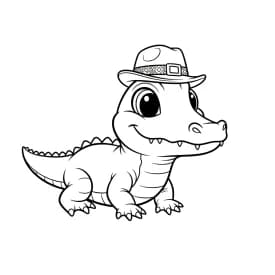 desenho de jacaré para colorir