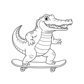 desenho de jacaré para colorir