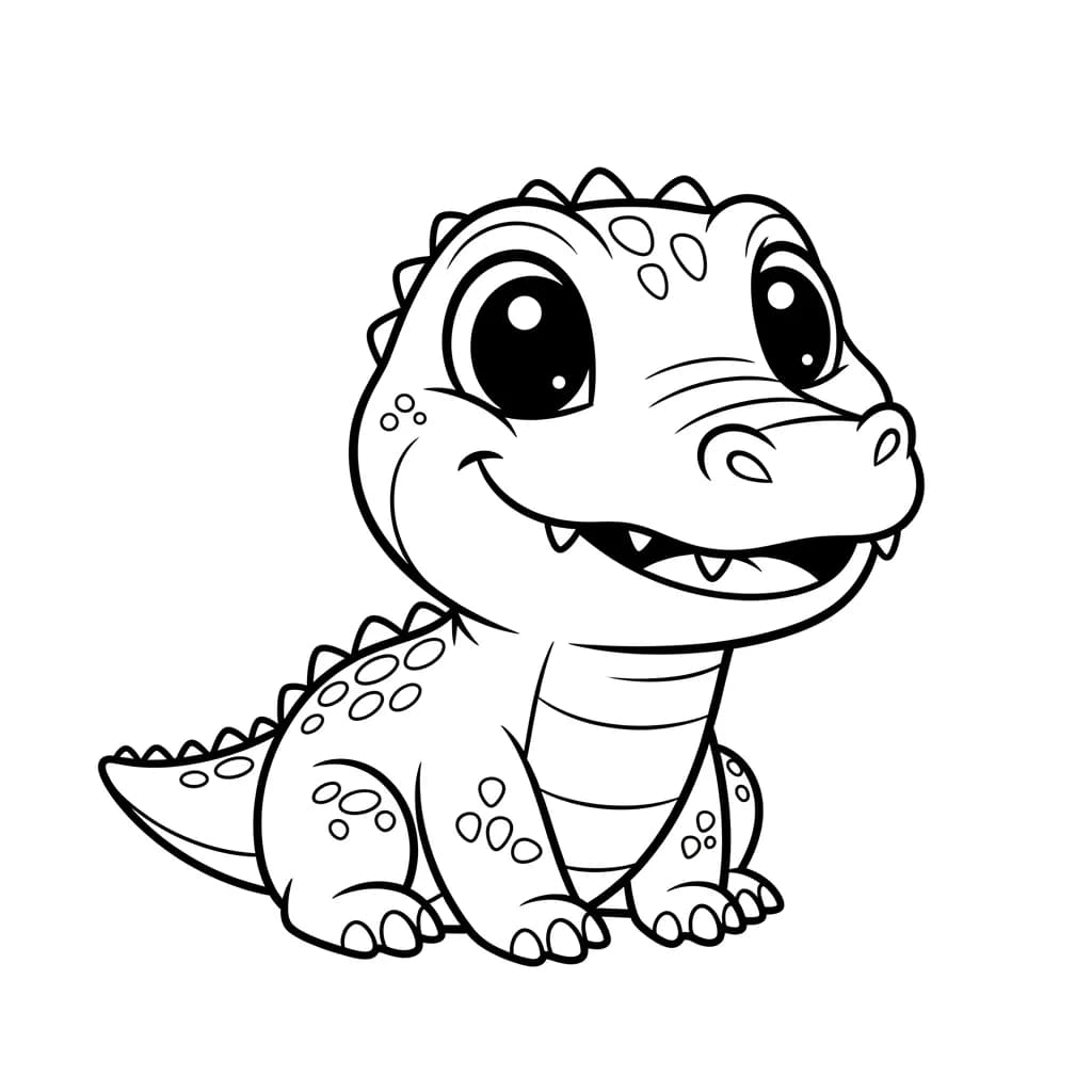 desenho de jacaré para colorir