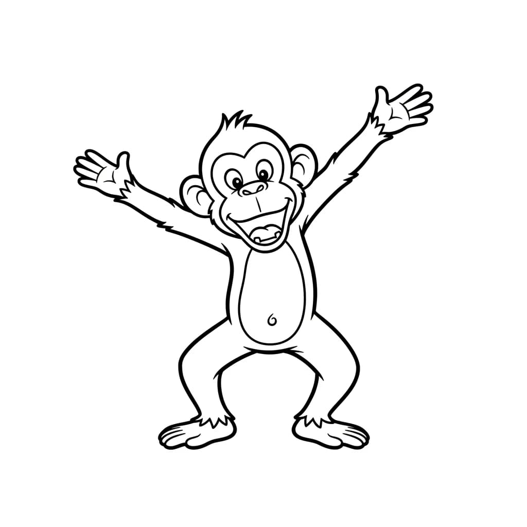 desenho de macaca para colorir