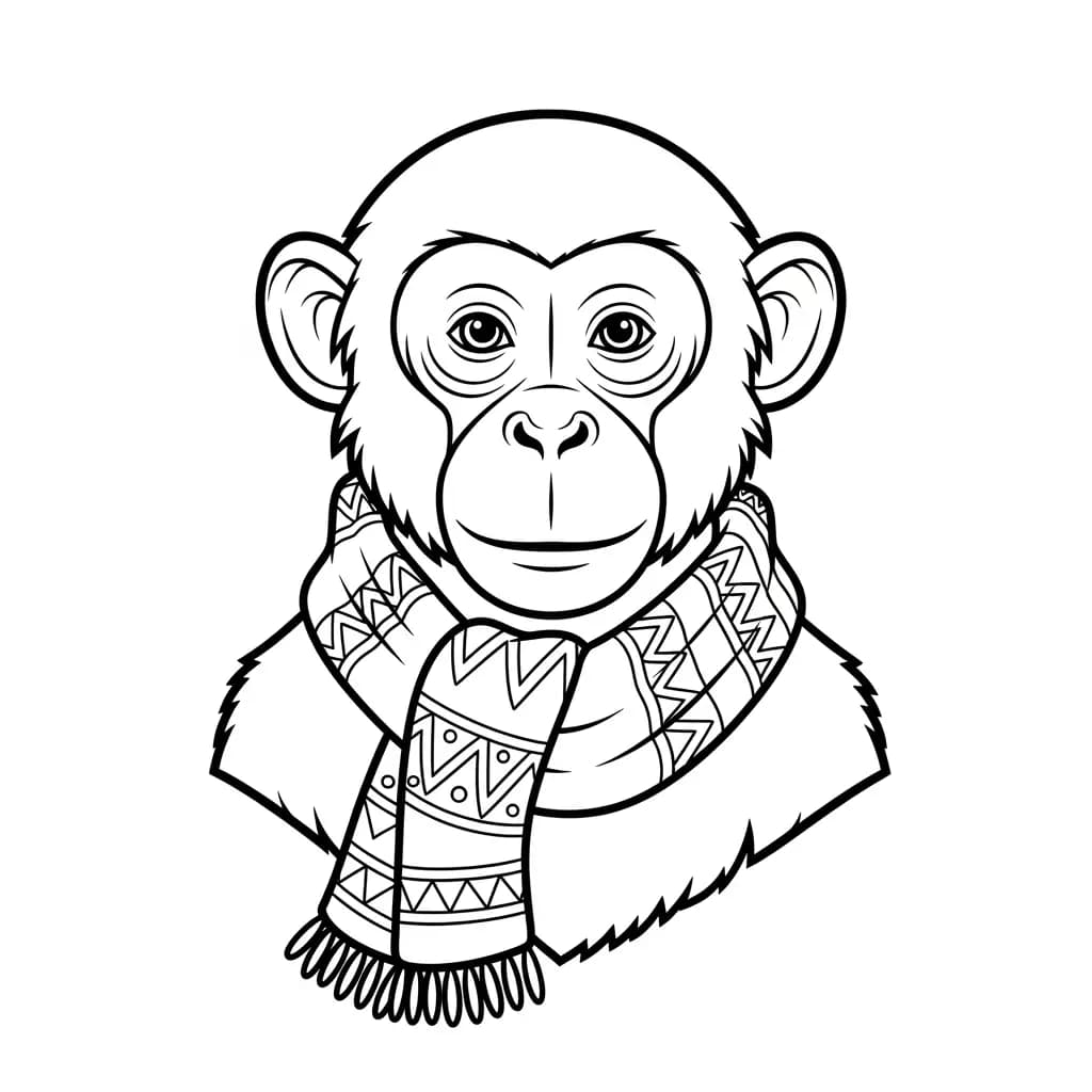 desenho de macaca para colorir