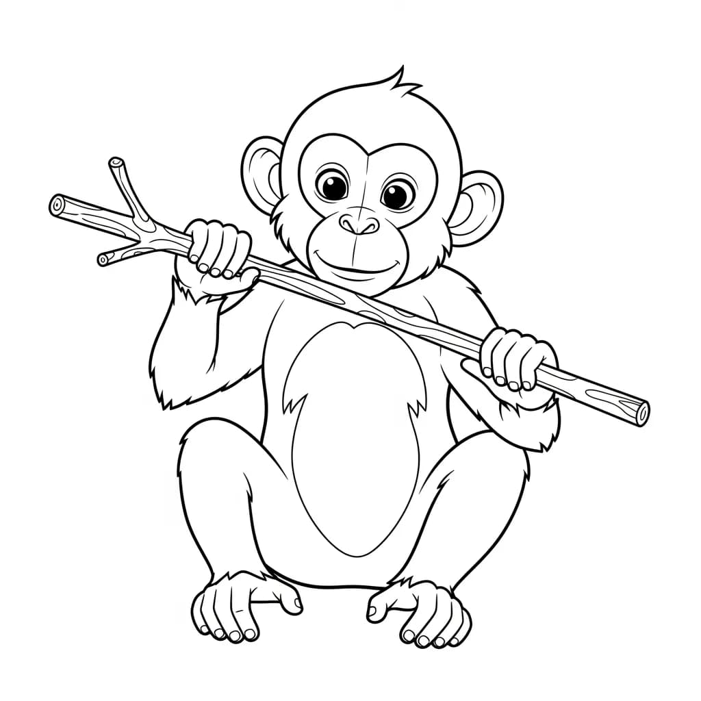 desenho de macaca para colorir