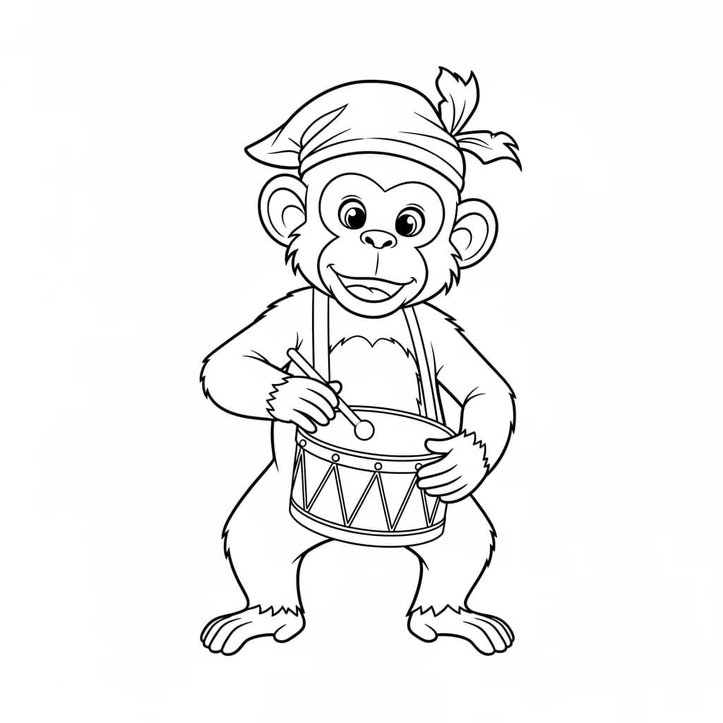 desenho de macaca para colorir