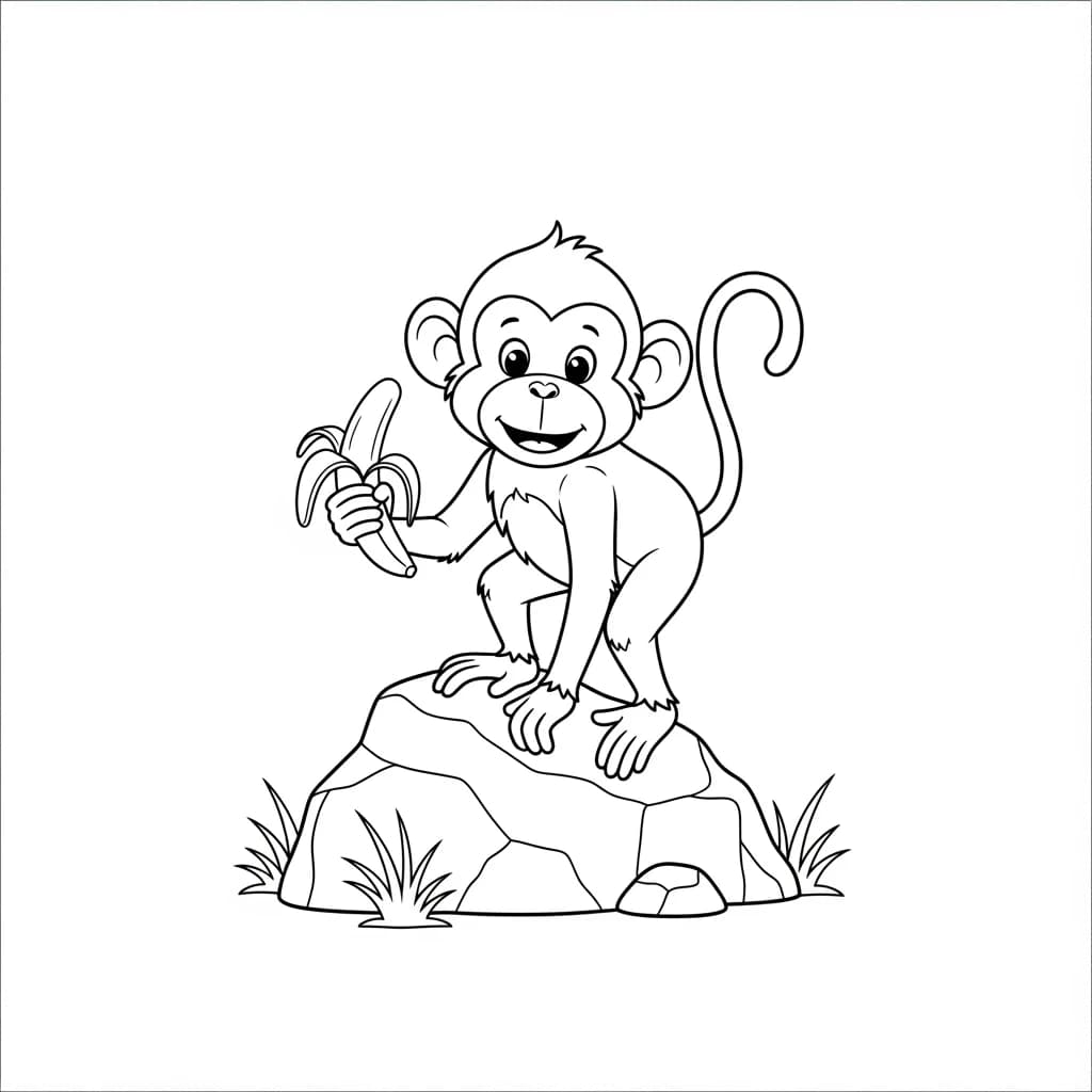 desenho de macaca para colorir