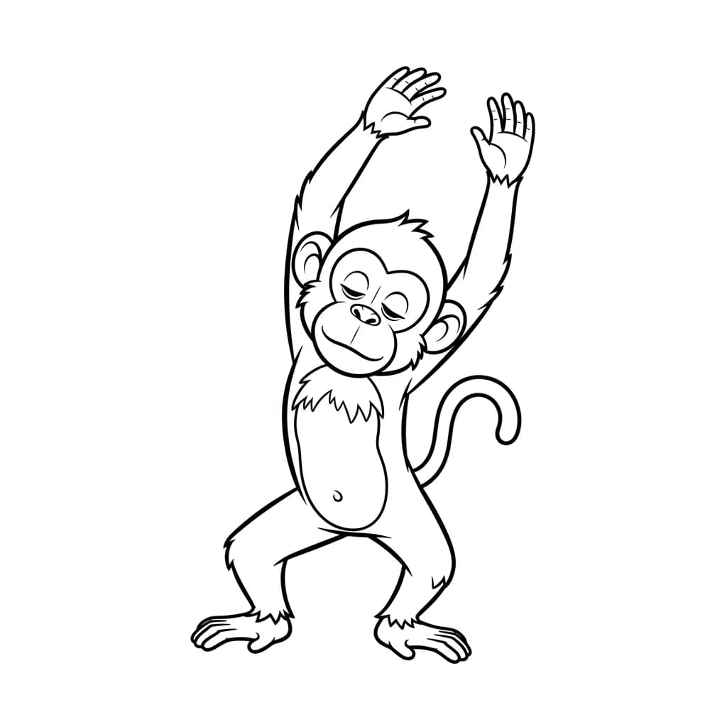 desenho de macaca para colorir