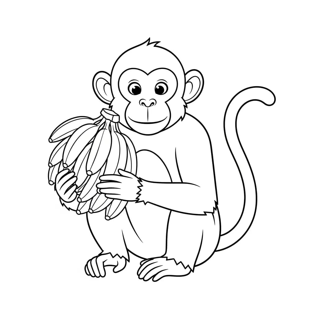 desenho de macaca para colorir
