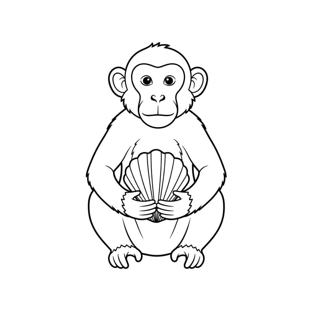 desenho de macaca para colorir