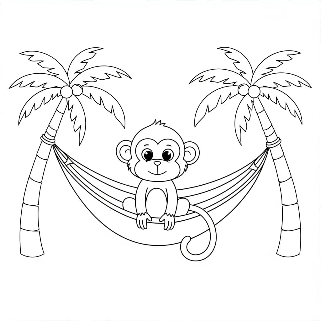 desenho de macaca para colorir