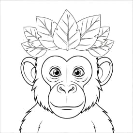 desenho de macaca para colorir