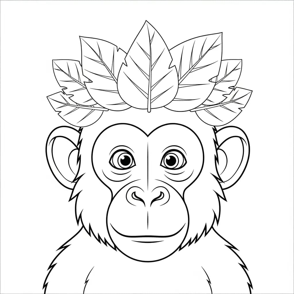 desenho de macaca para colorir