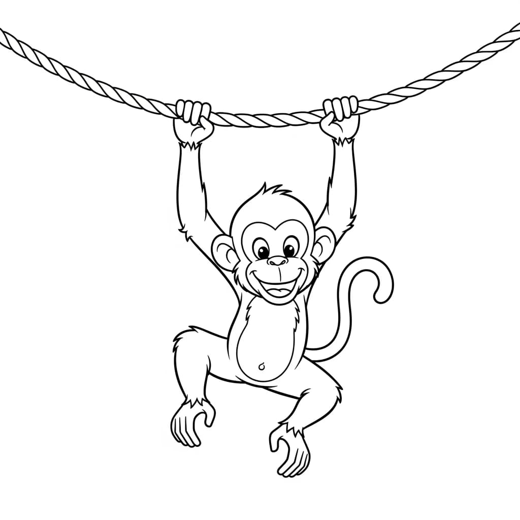 desenho de macaca para colorir