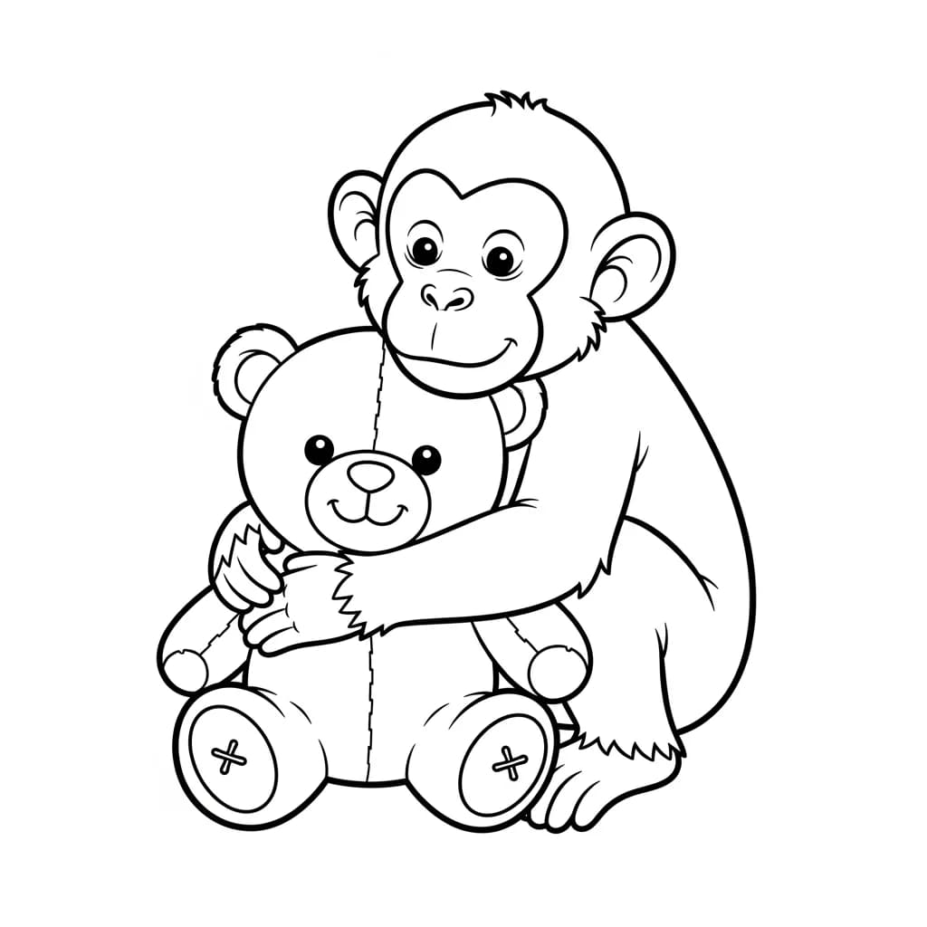 desenho de macaca para colorir