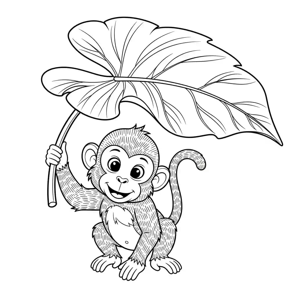desenho de macaca para colorir