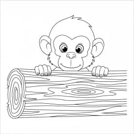 desenho de macaca para colorir
