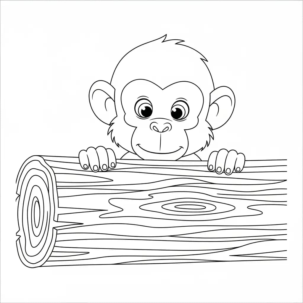 desenho de macaca para colorir