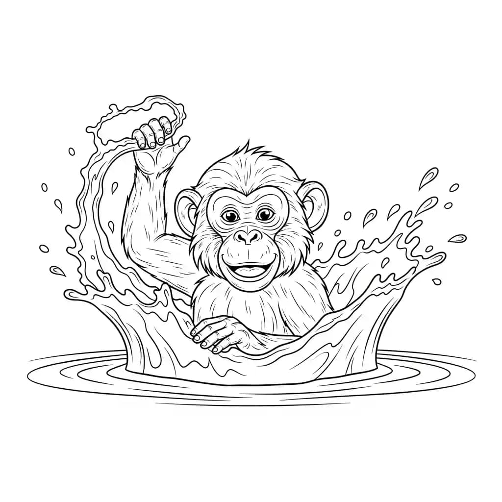 desenho de macaca para colorir